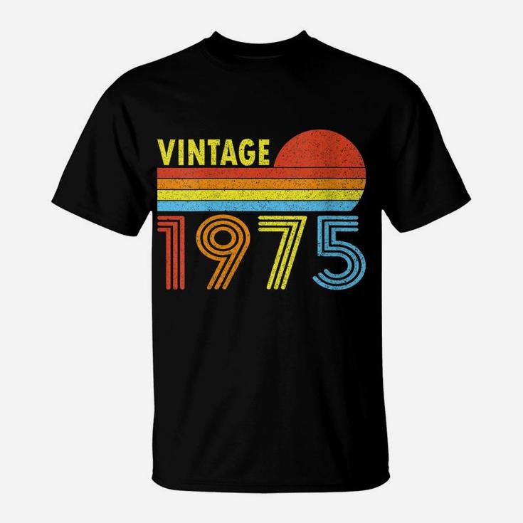 Womens 1975 Vintage 1975 Sunset Gift For Men Women Born Made 1975 T-Shirt