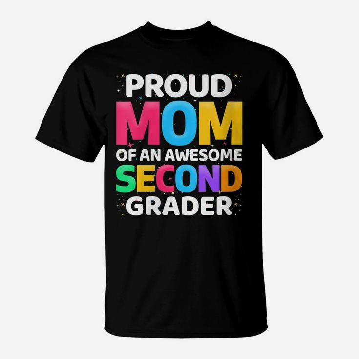 Womens 2Nd Grade Gift Proud Mom Of An Awesome Second Grader T-Shirt