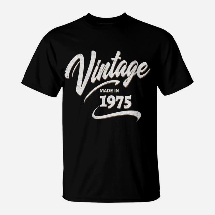 Womens 45Th Birthday Gift Vintage Made In 1975 For Men Women T-Shirt