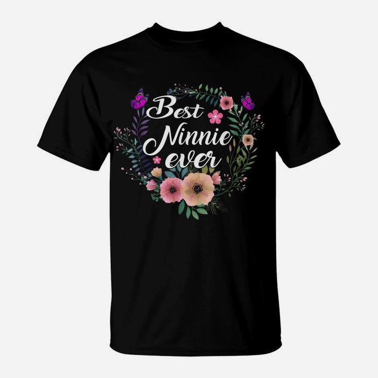 Womens Best Ninnie Ever Mother's Day Gift Grandma,Auntie T-Shirt