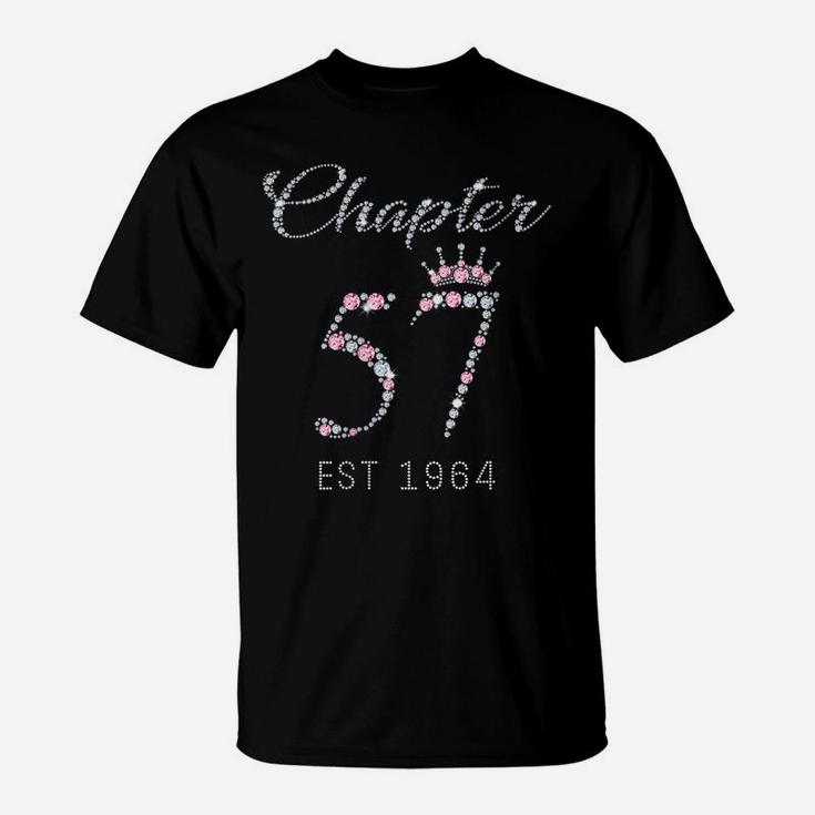 Womens Chapter 57 Est 1964 57Th Birthday Tee Gift For Womens T-Shirt