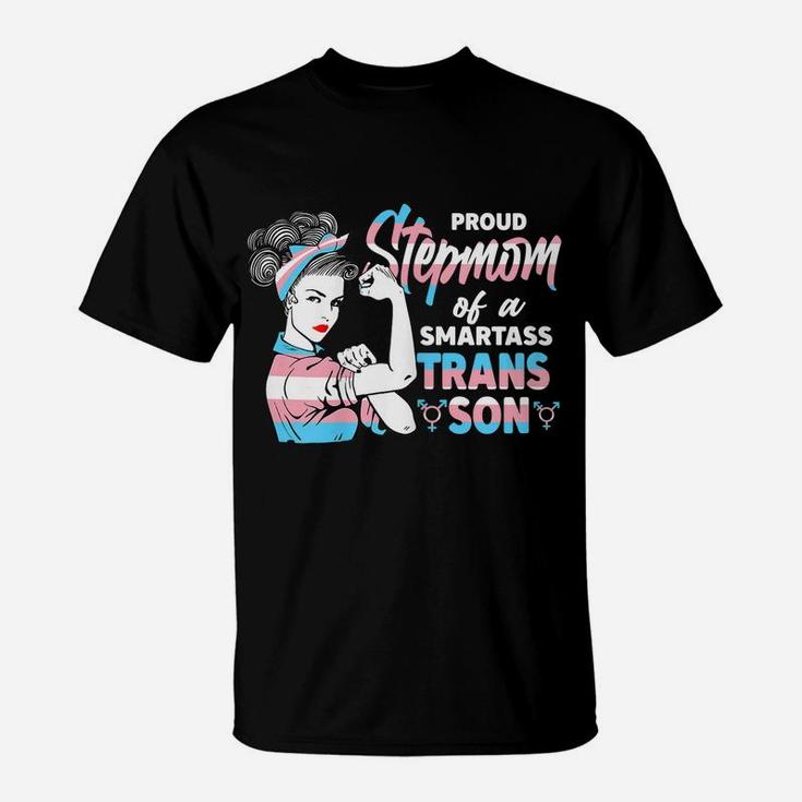 Womens Cool Proud Unbreakable Trans Step Mom Pride Lgbt Awareness T-Shirt