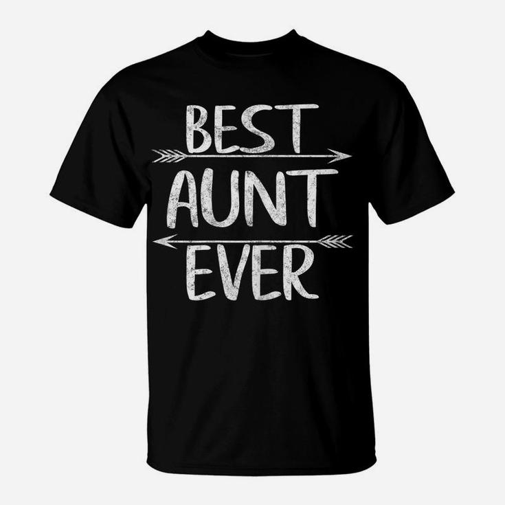 Womens Cute Mother's Day Funny Auntie Gift Best Aunt Ever T-Shirt