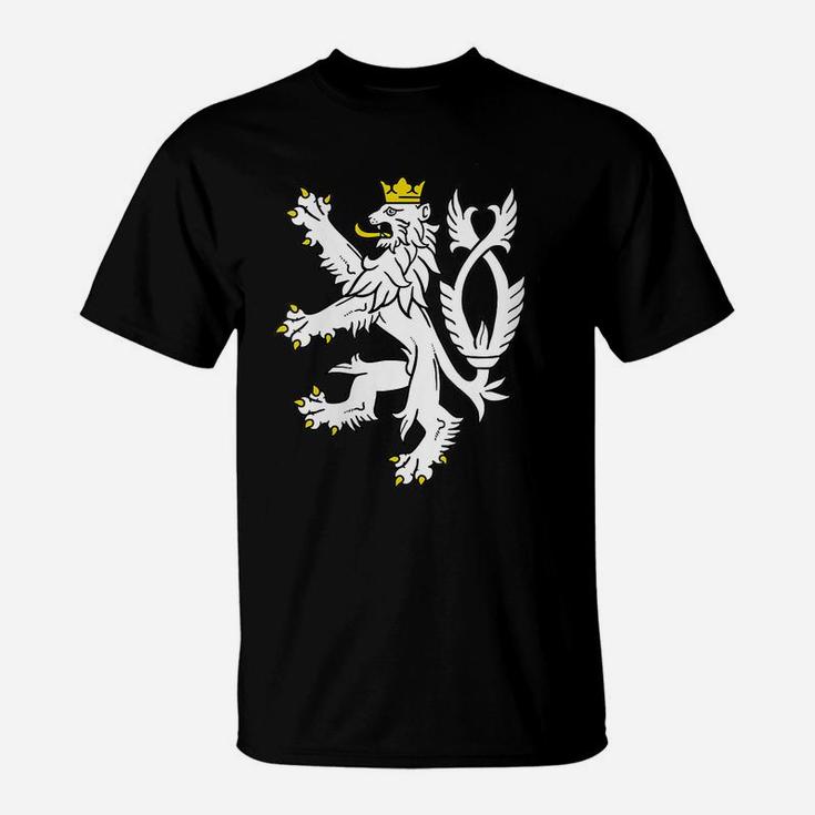 Womens Czech Republic Coat Of Arms Shirt Bohemian Lion Symbol T-Shirt