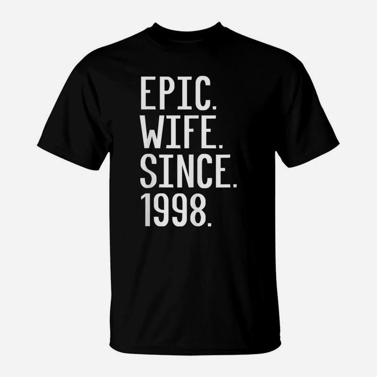 Womens Epic Wife Since 1998, 21St Wedding Anniversary Gift For Her T-Shirt