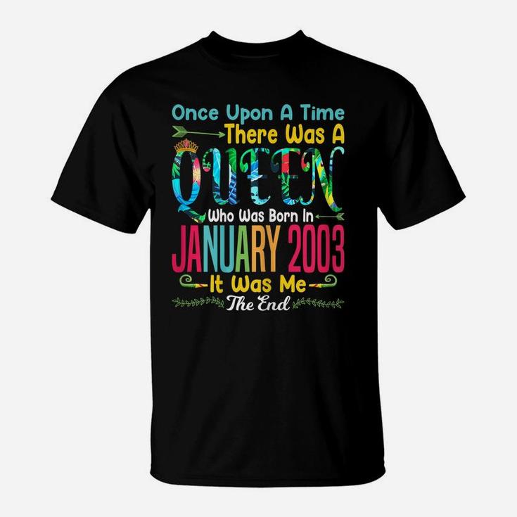 Womens Funny 17Th Birthday Gift | Girls Who Born In January 2003 T-Shirt
