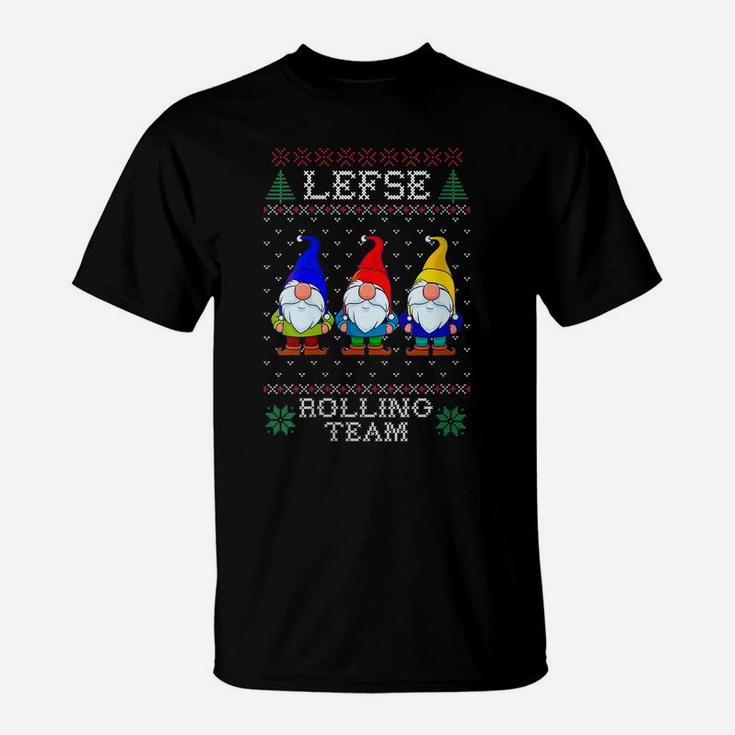 Womens Lefse Rolling Team, Christmas Baking Tomte Gnome Xmas Women T-Shirt