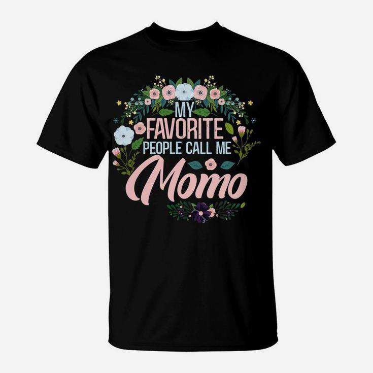 Womens My Favorite People Call Me Momo, Xmas Momgrandma T-Shirt