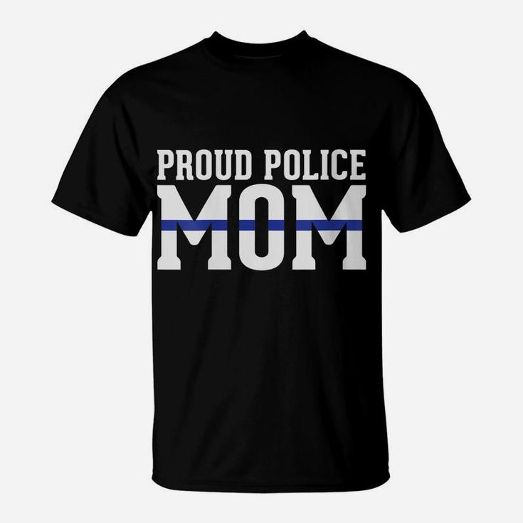 Womens Police Mom - Proud Cop Officer Leo Parent T-Shirt