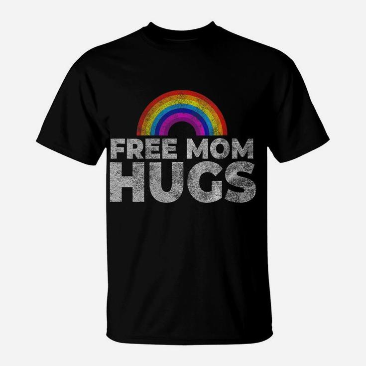 Womens Pride Parade Free Hugs Proud Mom Lgbt T-Shirt