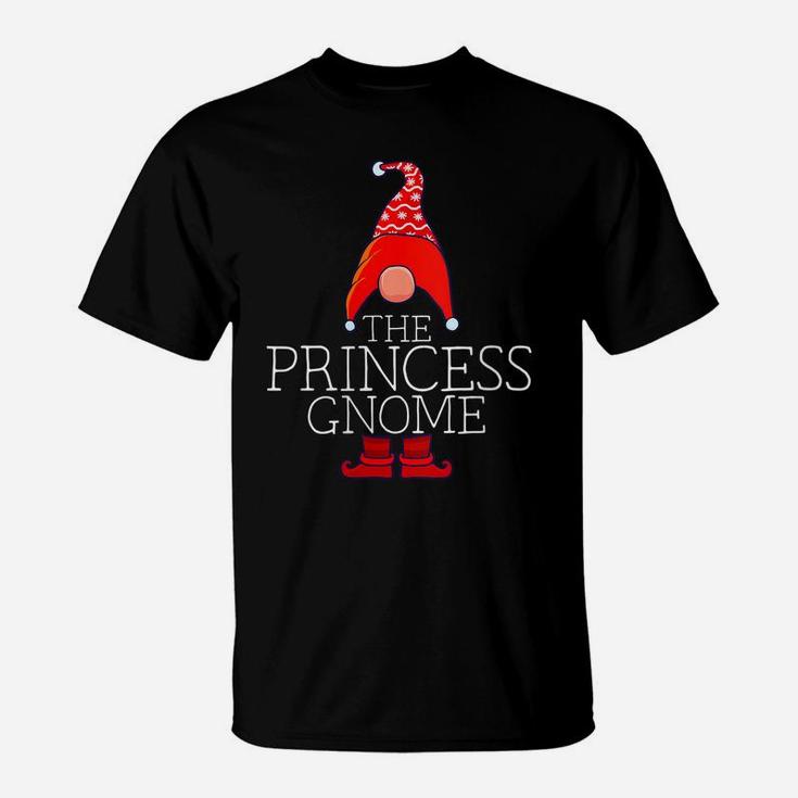Womens Princess Gnome Family Matching Group Christmas Outfits Xmas T-Shirt