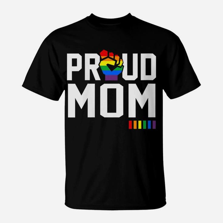 Womens Proud Mom Gay Pride Month Lgbt T-Shirt