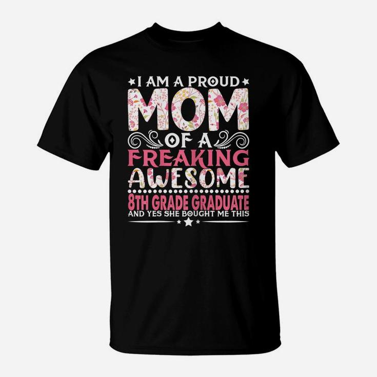 Womens Proud Mom Of 8Th Grade Graduate Mother's Day Mama T-Shirt