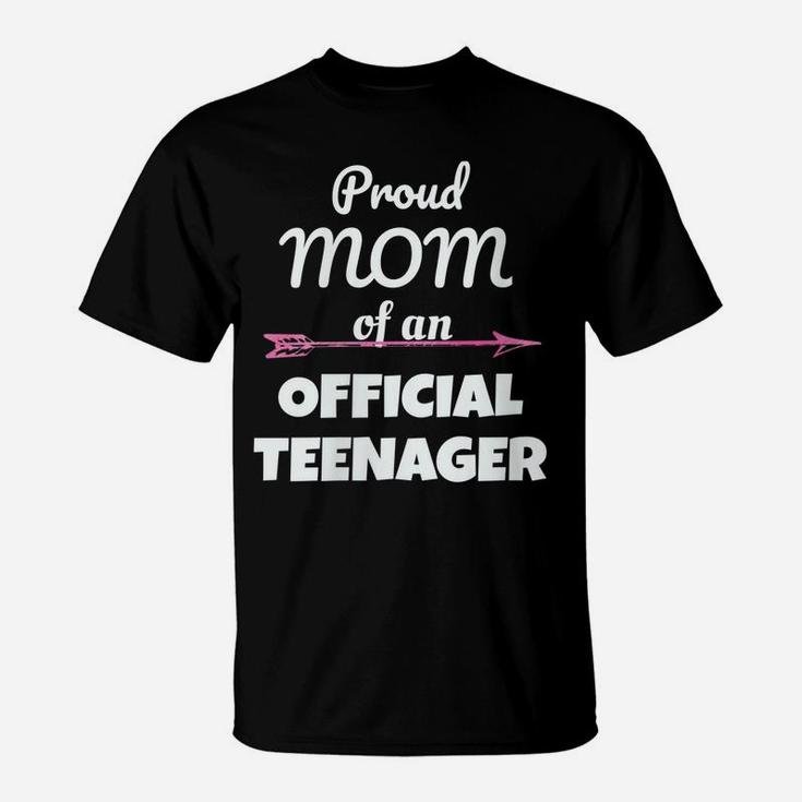 Womens Proud Mom Of An Official Teenager, 13Th Birthday Party Gift T-Shirt