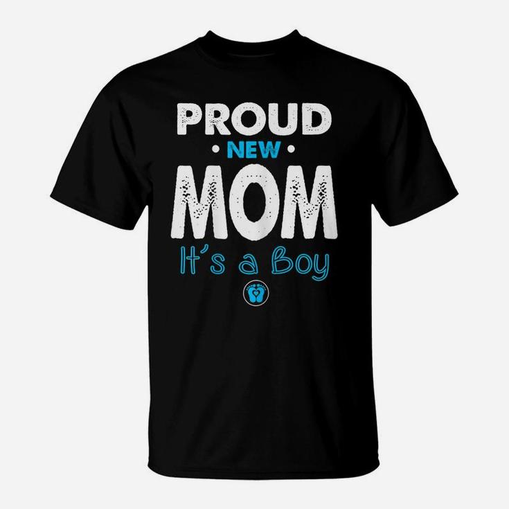 Womens Proud New Mom Its A Boy Baby Vintage Gift For Mothers Day T-Shirt