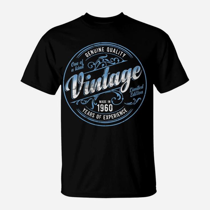 Womens Vintage Made In 1960 Genuine & Original 61St Birthday T-Shirt