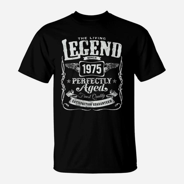 Womens Vintage Made In 1975 Living Legend 46Th Birthday T-Shirt