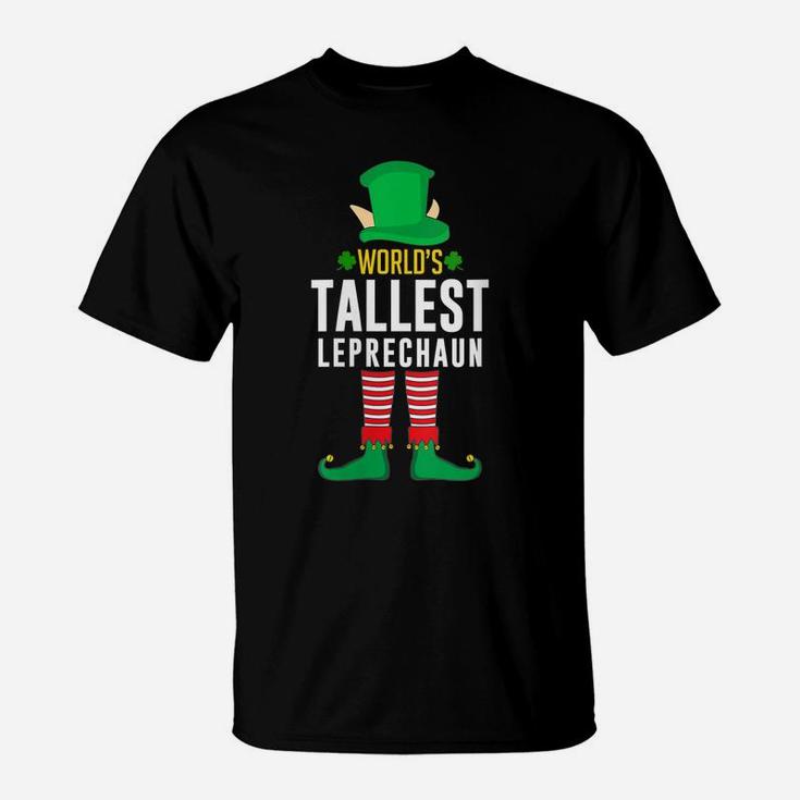 Womens World's Tallest Leprechaun Funny Irish St Patrick Day T-Shirt