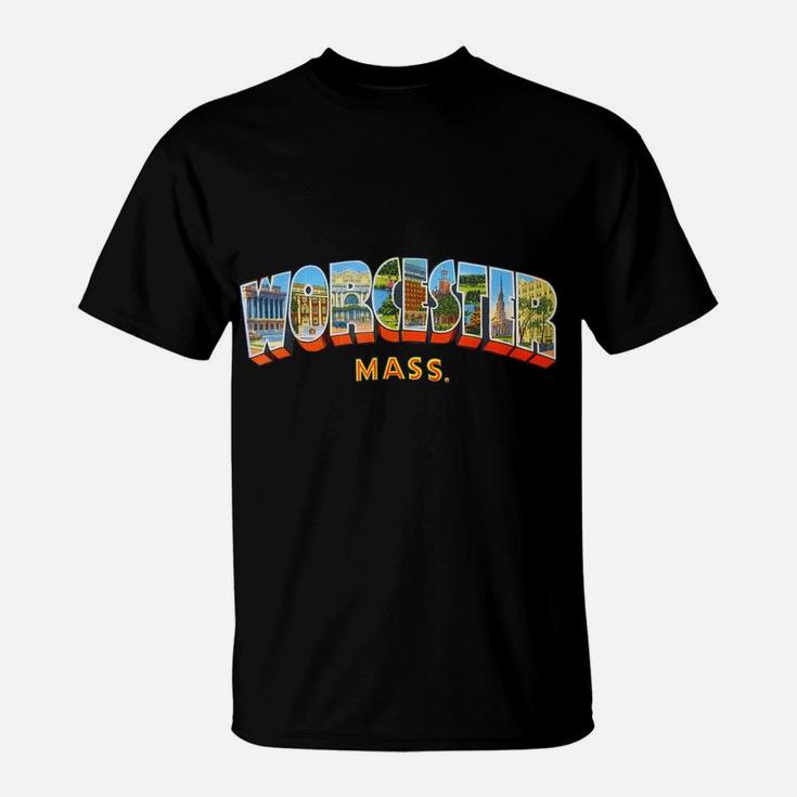 Worcester Massachusetts Ma Vintage Retro Souvenir T-Shirt