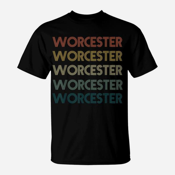 Worcester Massachusetts Pride Vintage State Ma Retro 70S T-Shirt