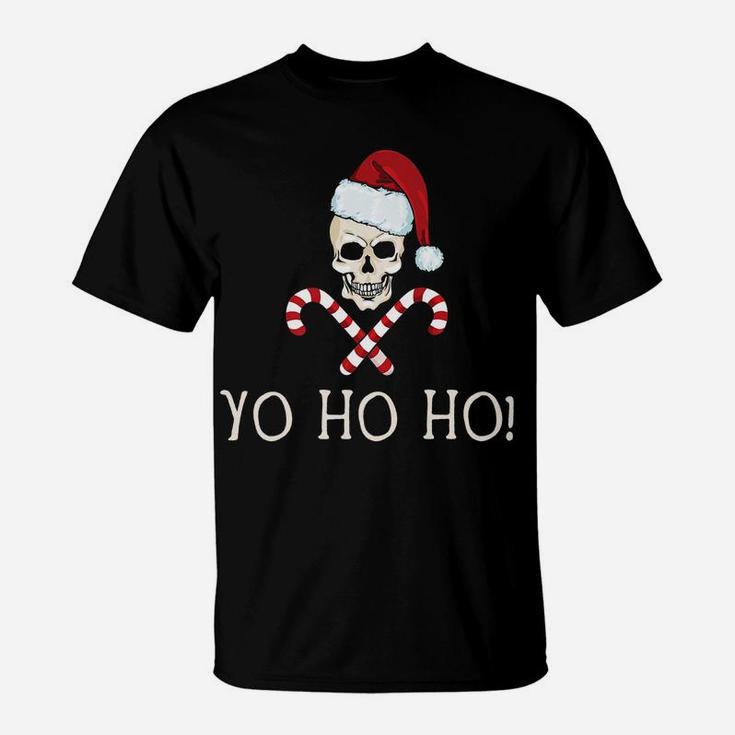 Yo Ho Ho Funny Santa Pirate Christmas Pun Humor Xmas Gift T-Shirt