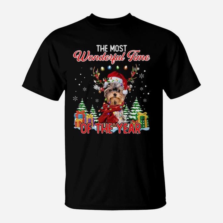 Yorkshire Terrier The Most Wonderful Time Of The Year T-Shirt
