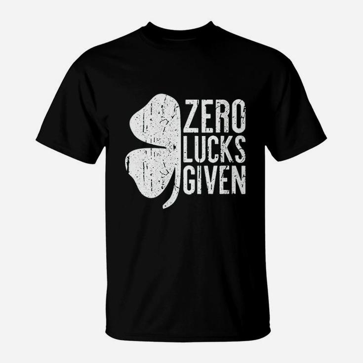 Zero Lucks Given Saint Patrick Day T-Shirt