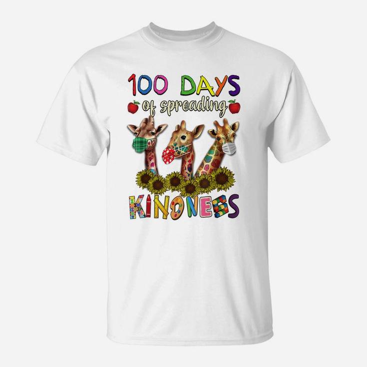 100Th Day Of School 100 Days Of Spreading Kindness Teacher T-Shirt