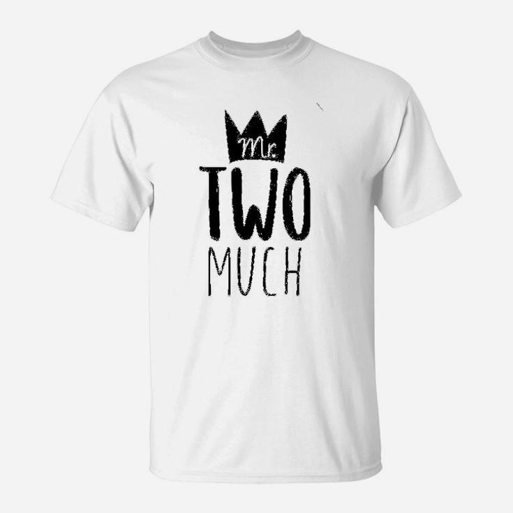 2Nd Birthday Mr Two Much Crown Birthday T-Shirt