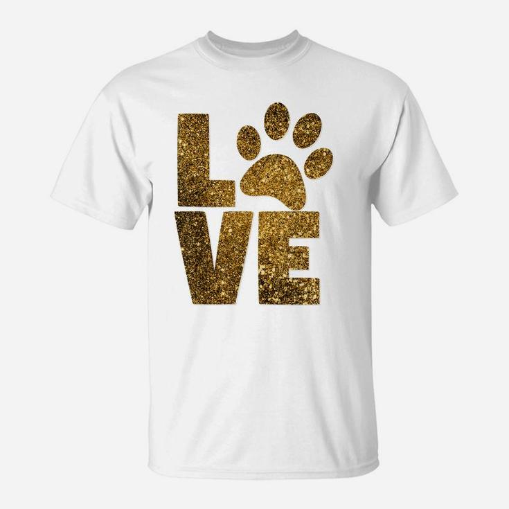 Animal Lover Dog Cat Paw, Pet Rescue Love Best Friend Gift T-Shirt
