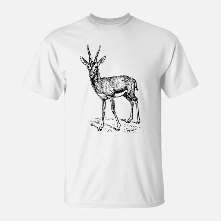 Animals Strong's Colorful Gazelle Design Printed Animals T-Shirt