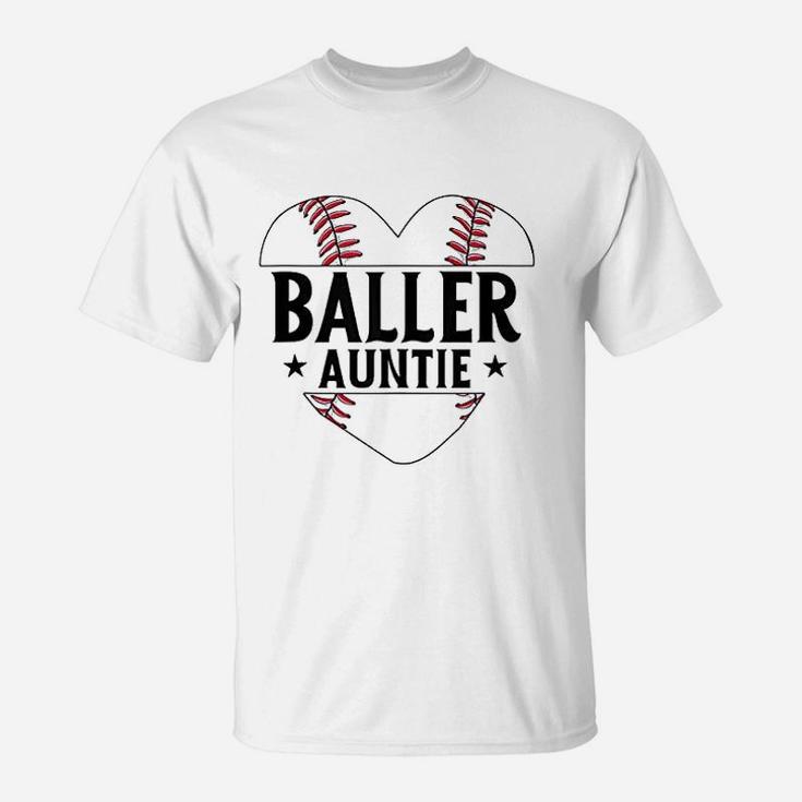 Baseball Baller Auntie T-Shirt