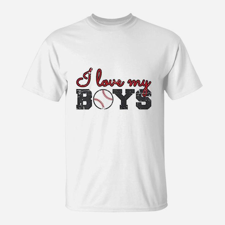 Baseball Mom  I Love My Boys T-Shirt