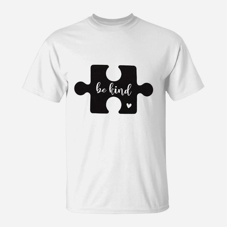 Be Kind Women Cute Puzzle Graphics T-Shirt
