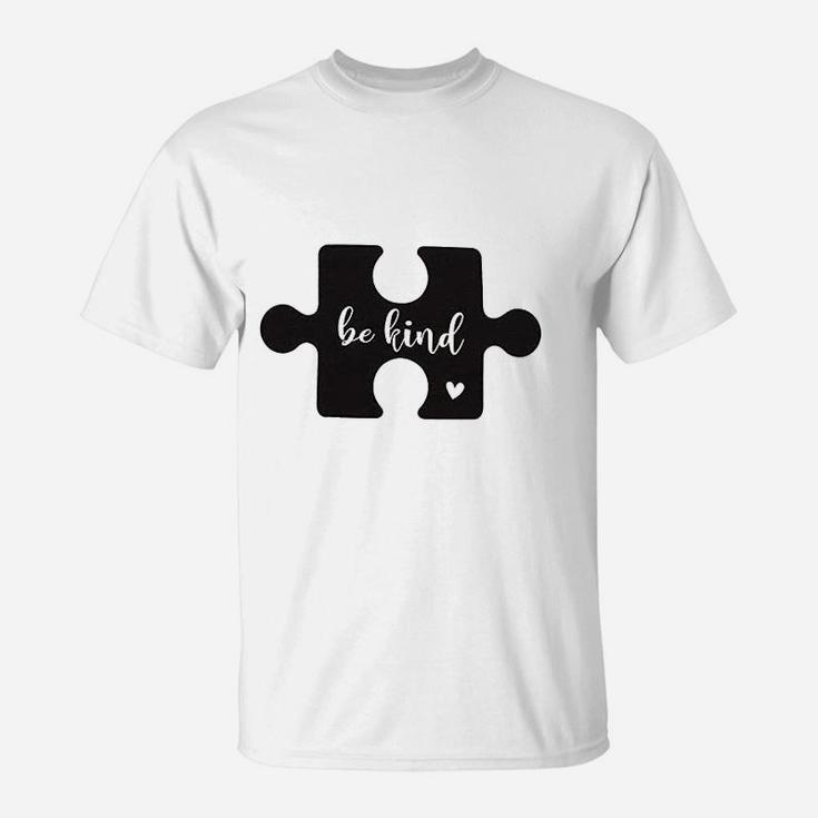 Be   Kind Women Cute Puzzle Graphics T-Shirt