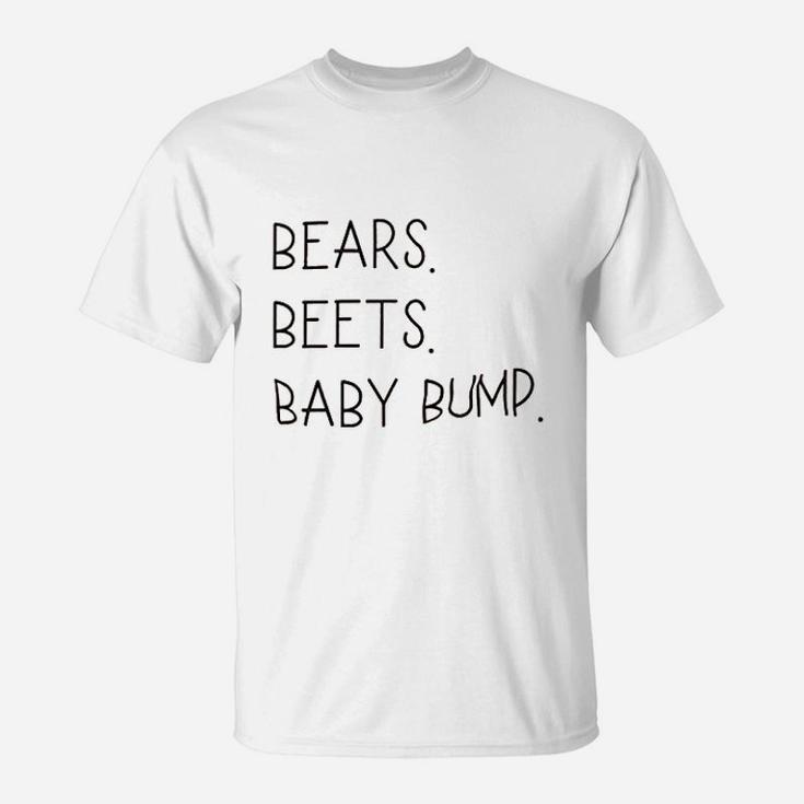 Bears Beets Baby Bump Funny T-Shirt