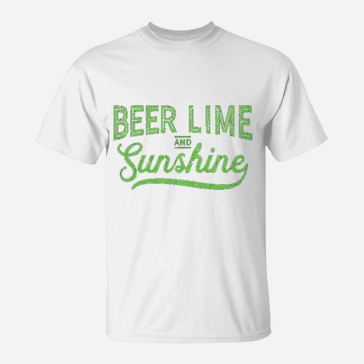 Beer Lime And Sunshin Tshirt Funny Cinco De Mayo Summer Bbq T-Shirt