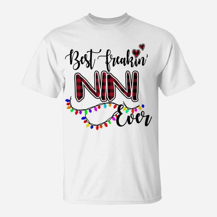 Best Freakin' Nini Ever Christmas - Grandma Gift Sweatshirt T-Shirt