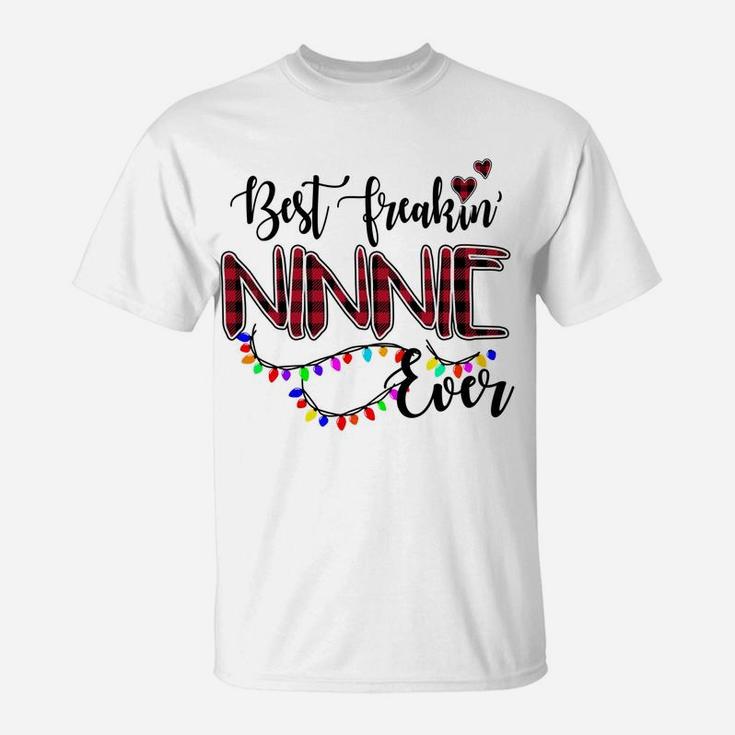 Best Freakin' Ninnie Ever Christmas - Grandma Gift T-Shirt