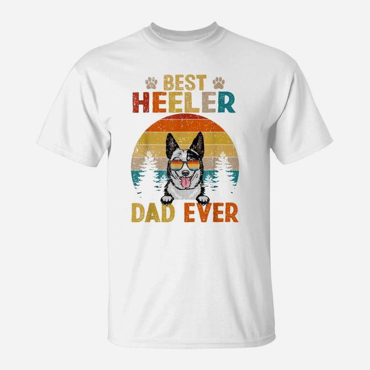 Best Heeler Dad Ever Vintage Dog Lover T-Shirt