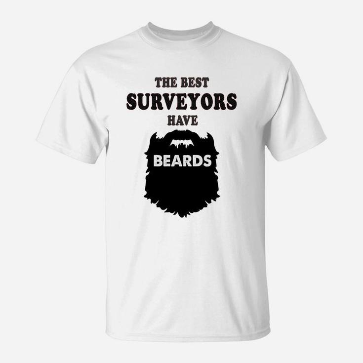 Best Surveyor Premium Beards Gift Surveying Land Tee T-Shirt