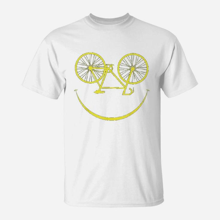 Bicycle Smiley Face Smiling Smile Cycling Bike T-Shirt