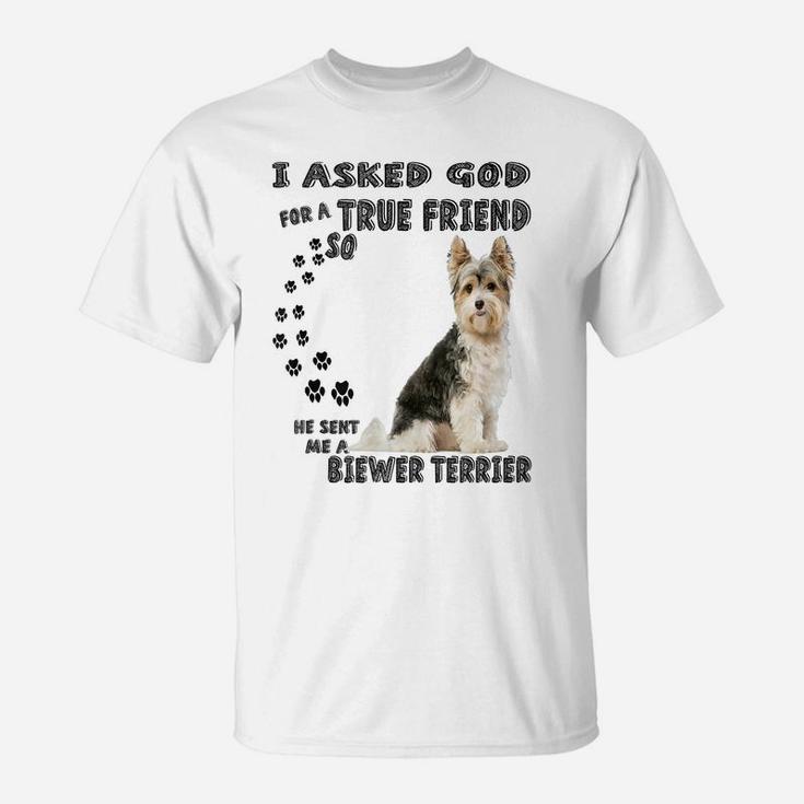Biewer Yorkshire Terrier Quote Mom Dad Art, Cute Beaver Dog T-Shirt