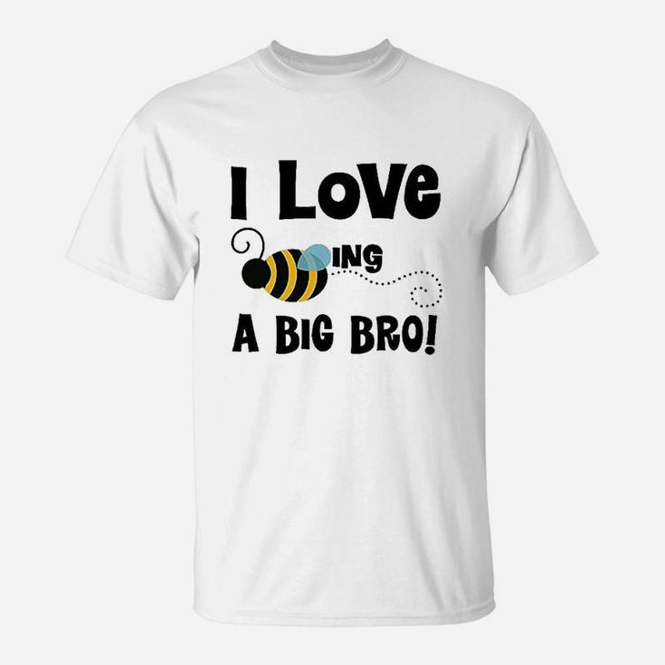 Big Bro Boys Brother Announcement Bee T-Shirt