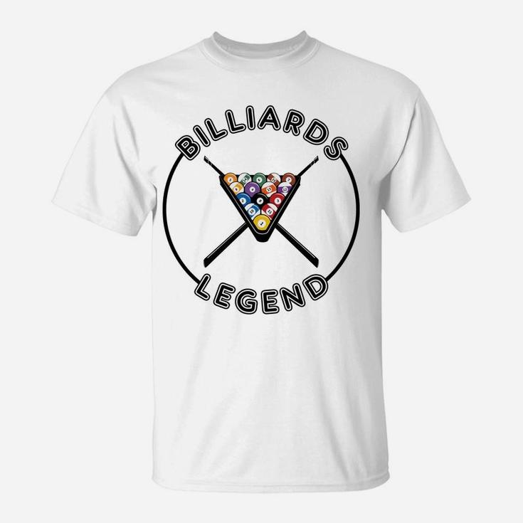 Billiards Legend Pool Game Hobby Fun Long Sleeve Shirt T-Shirt