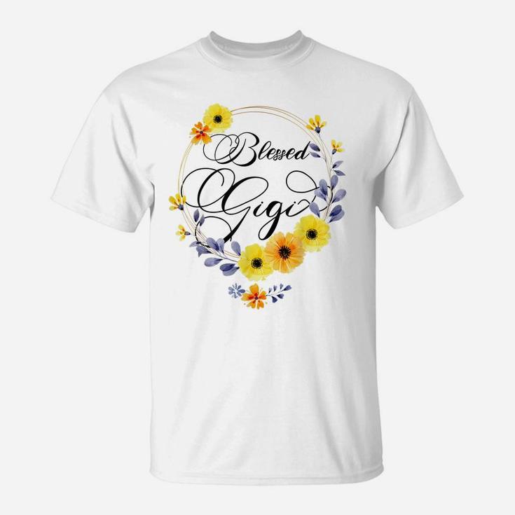 Blessed Gigi Shirt For Women Beautiful Flower Floral T-Shirt