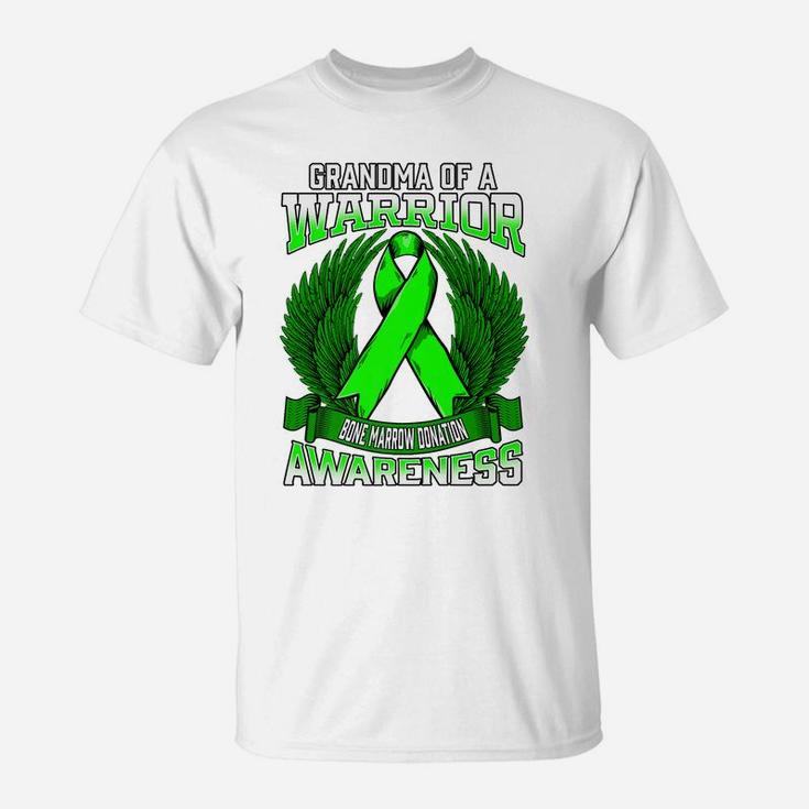 Bone Marrow Donation Awareness Grandmother Support Ribbon T-Shirt