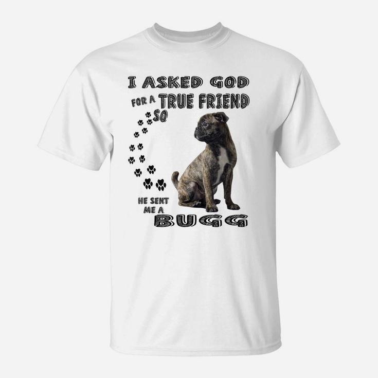 Bugg Quote Mom, Pugin Dad Print, Cute Boston Terrier Pug Dog T-Shirt
