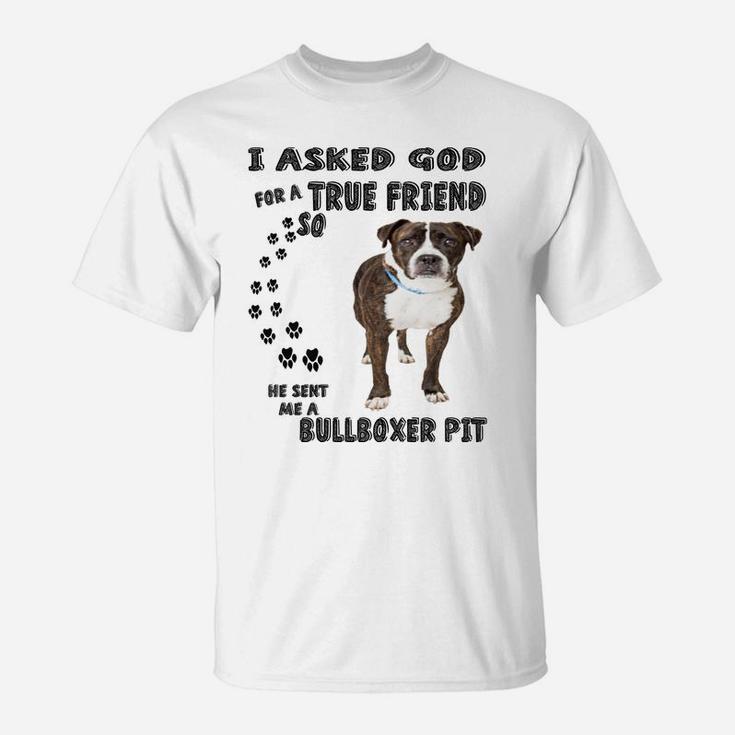 Bullboxer Pit Quote Mom Dad Costume, Boxer Pitbull Mix Dog T-Shirt