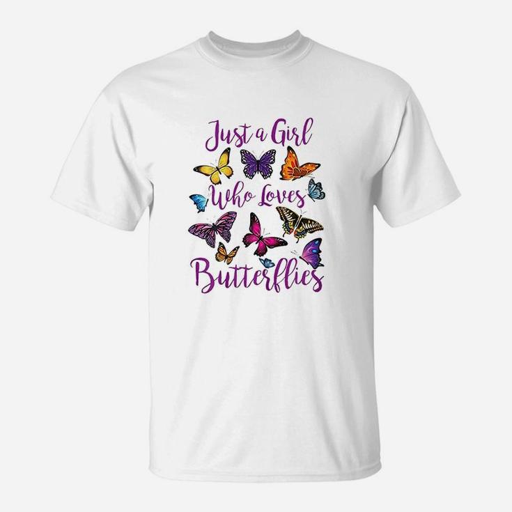 Butterfly Collection Just A Girl Who Loves Butterflies T-Shirt